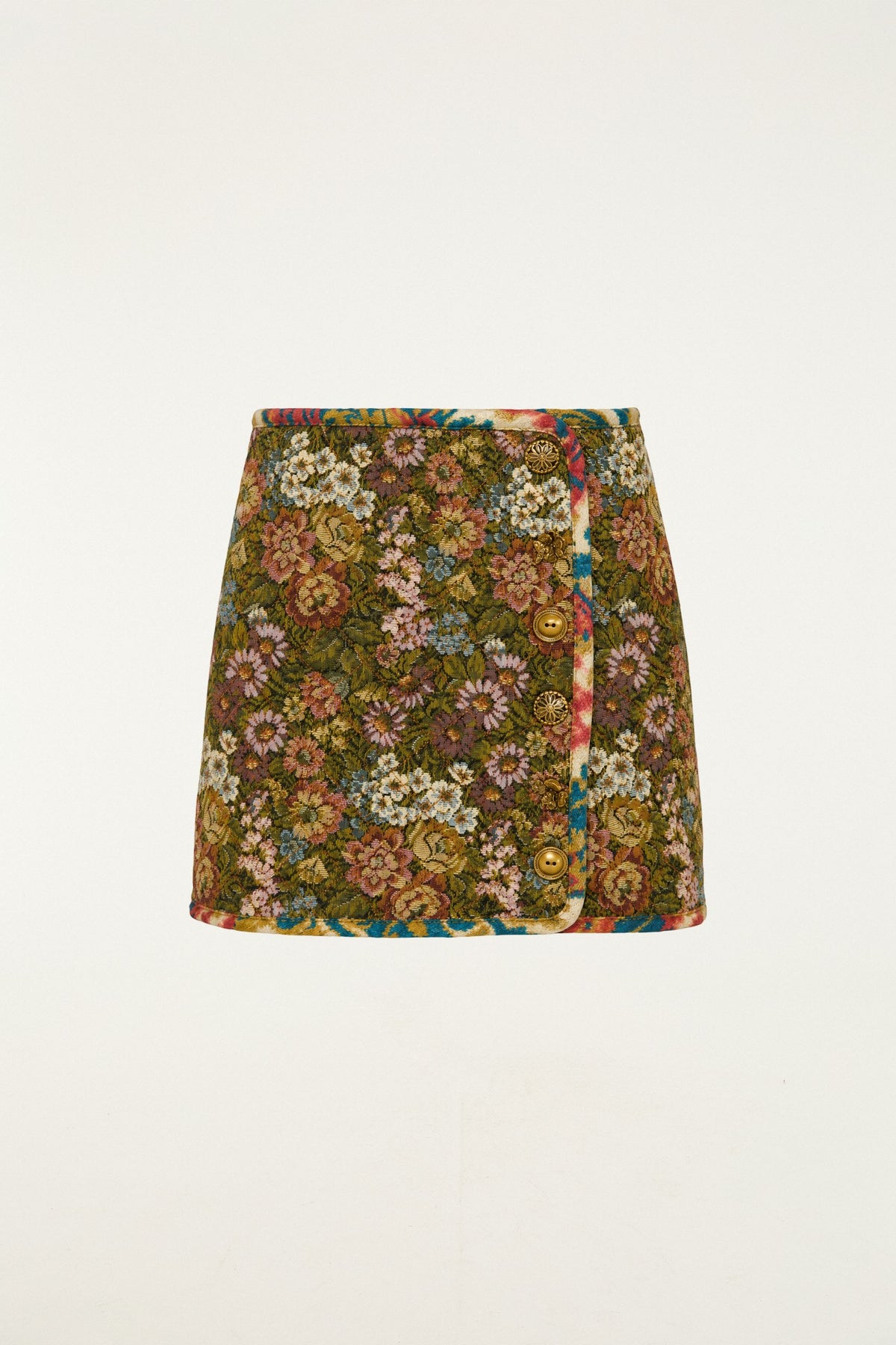Jacquard Arabesque Matelasse Mini Skirt