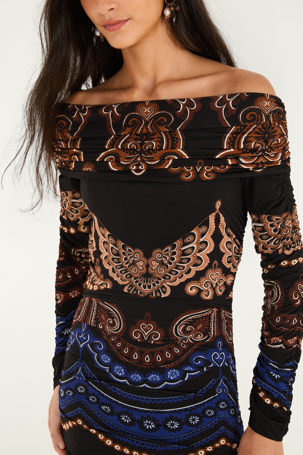 Nicole Long Sleeve Strapless Maxi Dress