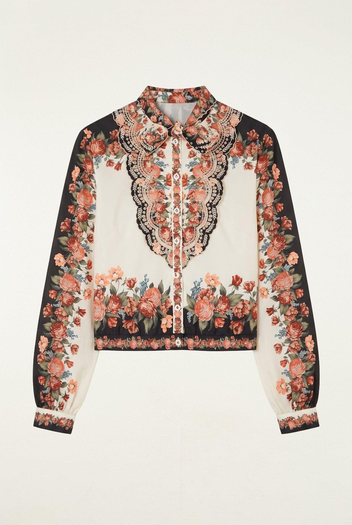Winter Floral Long Sleeve Shirt