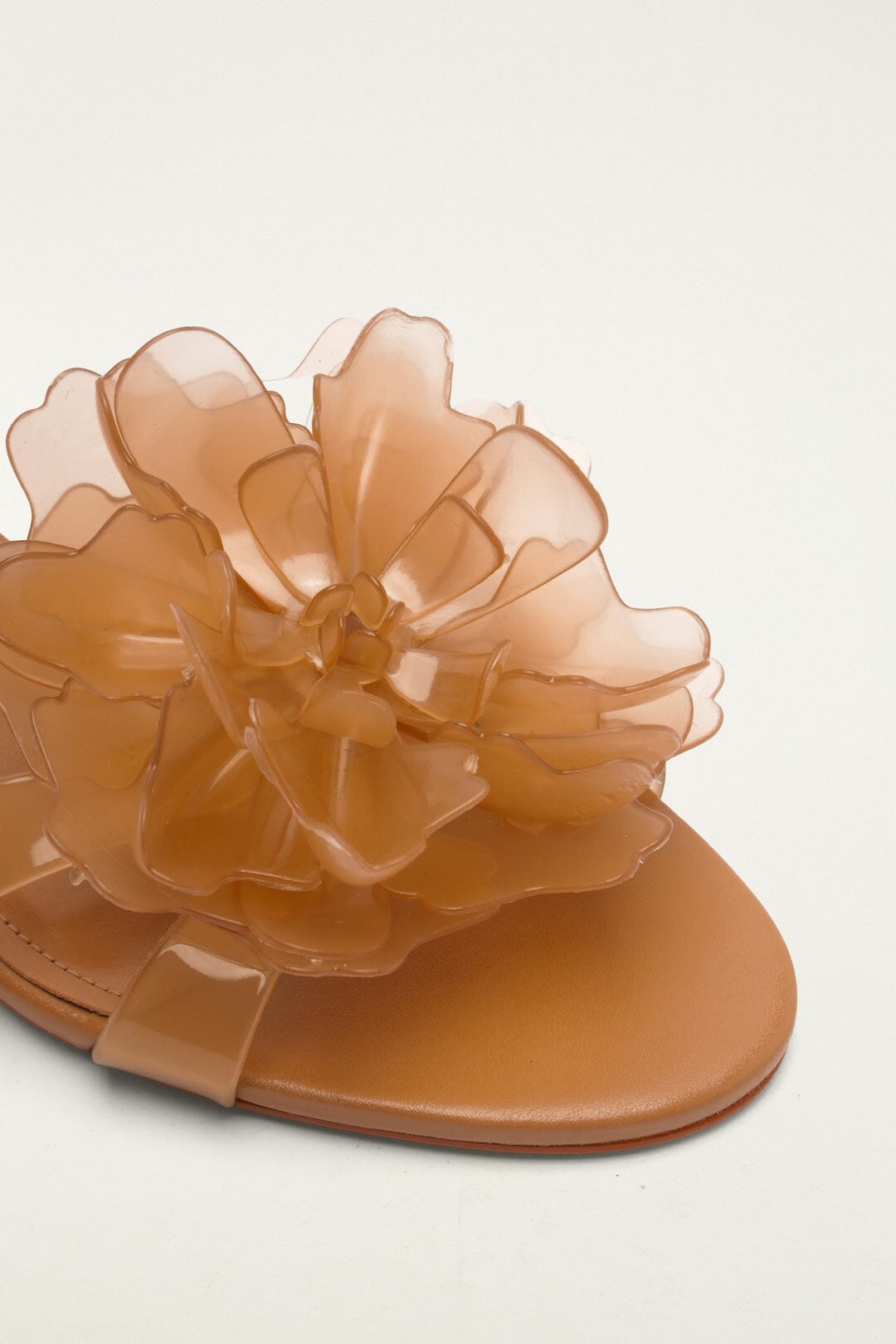 Orange Jelly Flower Wedge Sandal