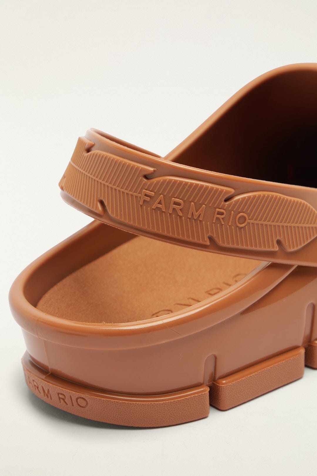 Brown Monstera Slingback Rain Clog