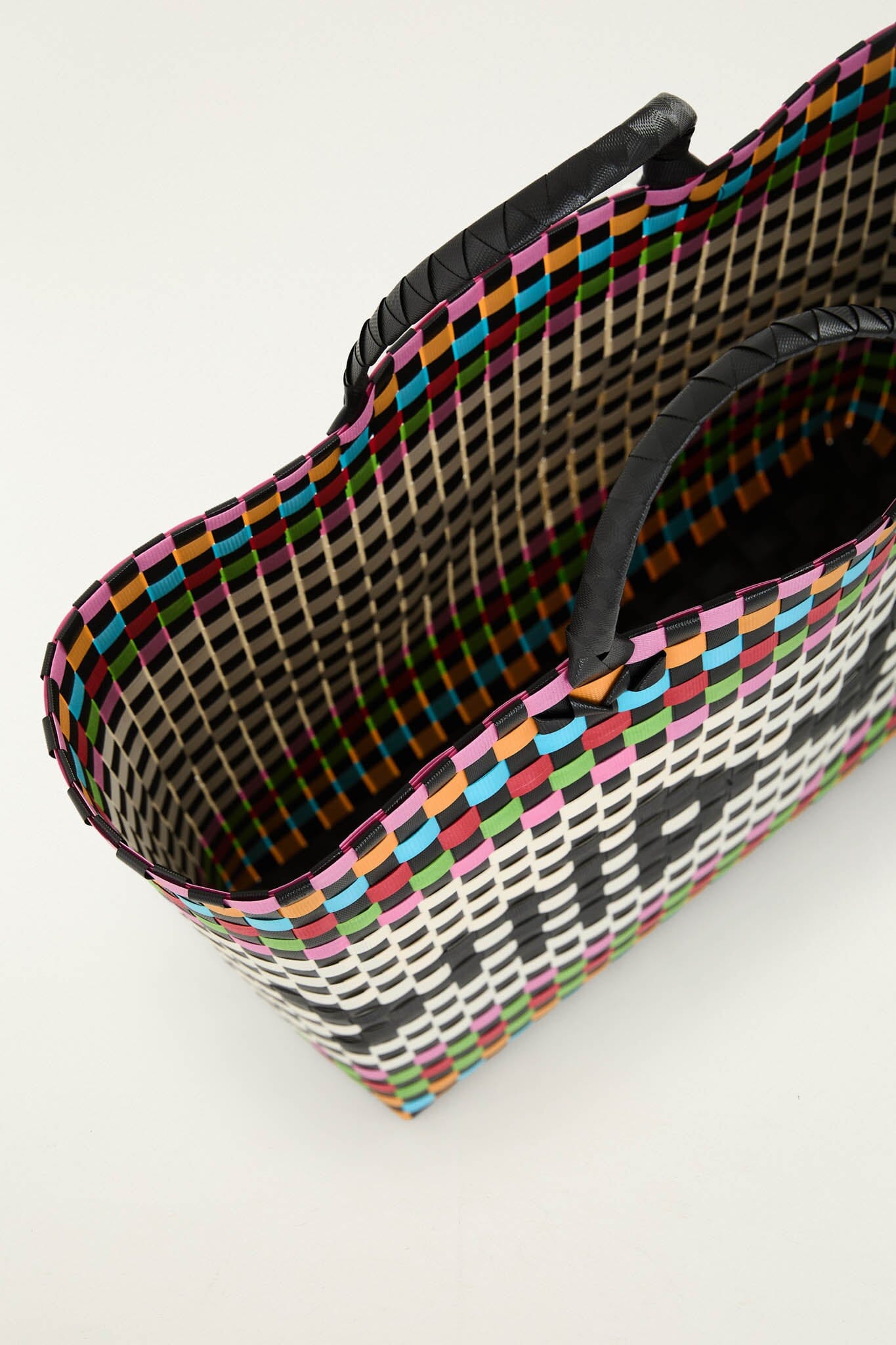 Black And White Fish Woven Bag
