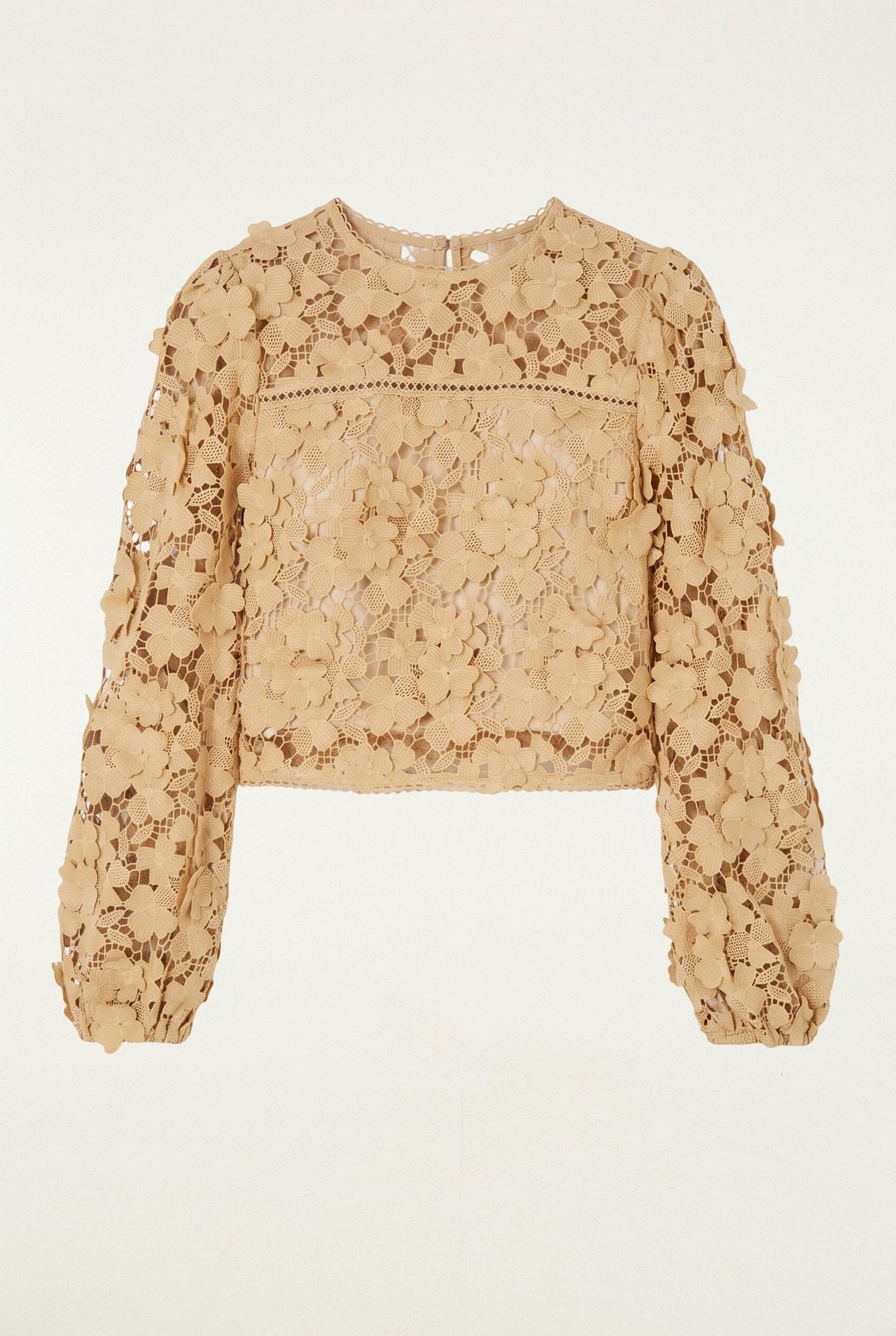 Sand Embroidery Long Sleeve Blouse
