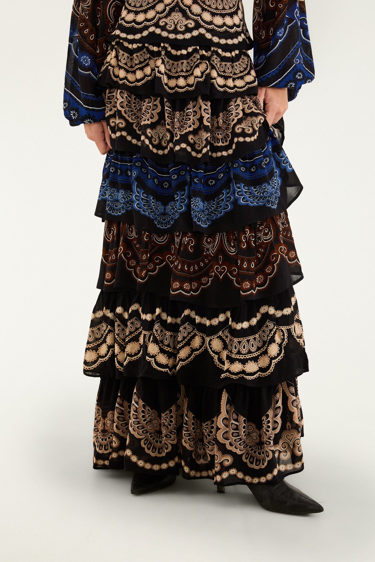 Nicole Ruffled Maxi Skirt