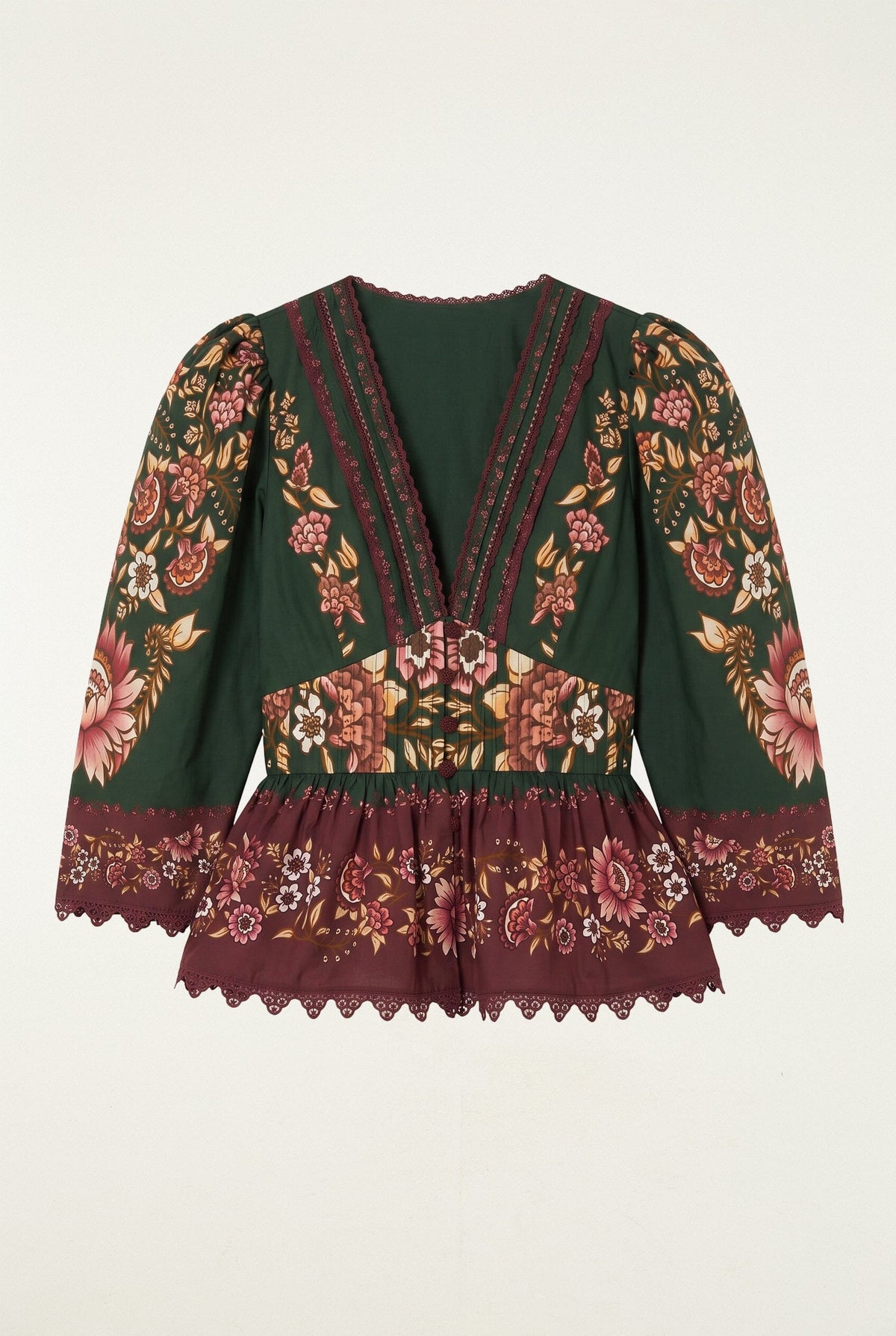 Daniela Lace Puff Sleeve Blouse