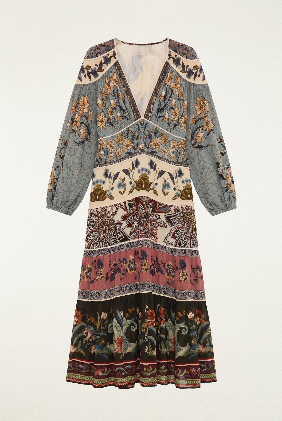 Stained Glass Beauty Long Sleeve Maxi Dress