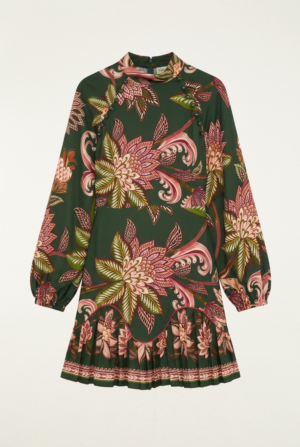 Arabesque Paradise Floral Ruffled Hem Mini Dress
