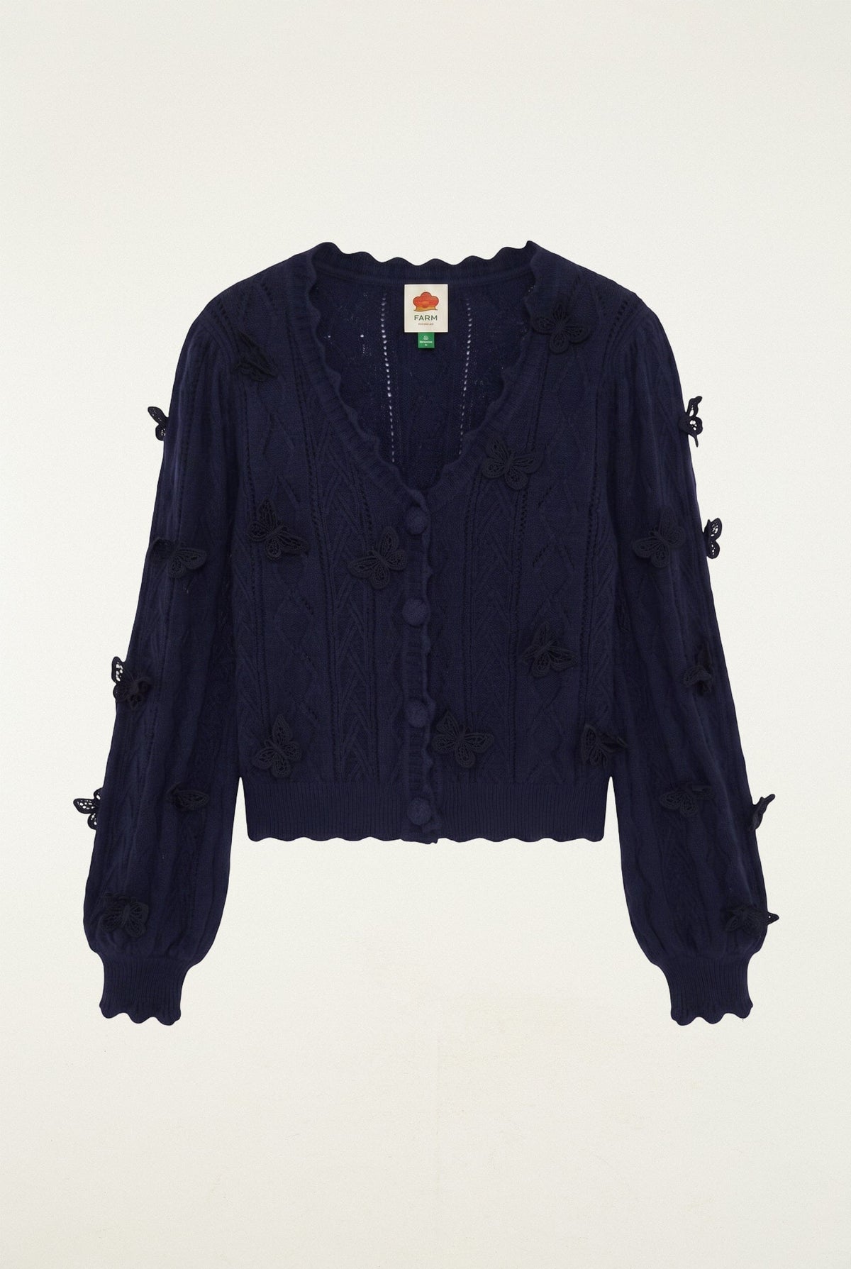Richelieu 3D Butterflies Knit Cardigan