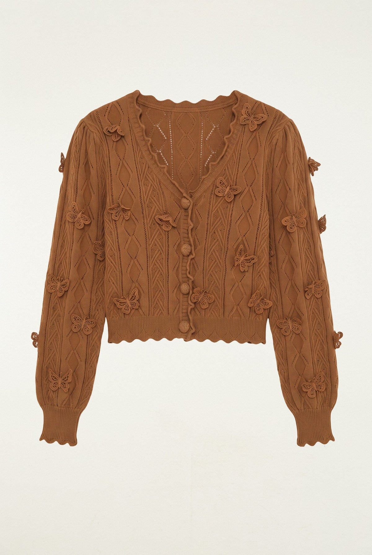 Richelieu 3D Butterflies Knit Cardigan