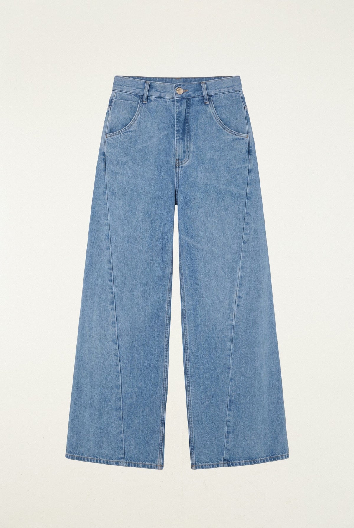 Light Wide-Leg Denim Pants