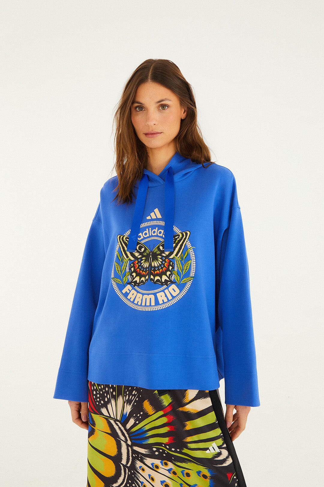adidas maxi dress hoodie FARM Rio Move Like A Butterfly Blue adidas Moletom, Move Like A Butterfly / S