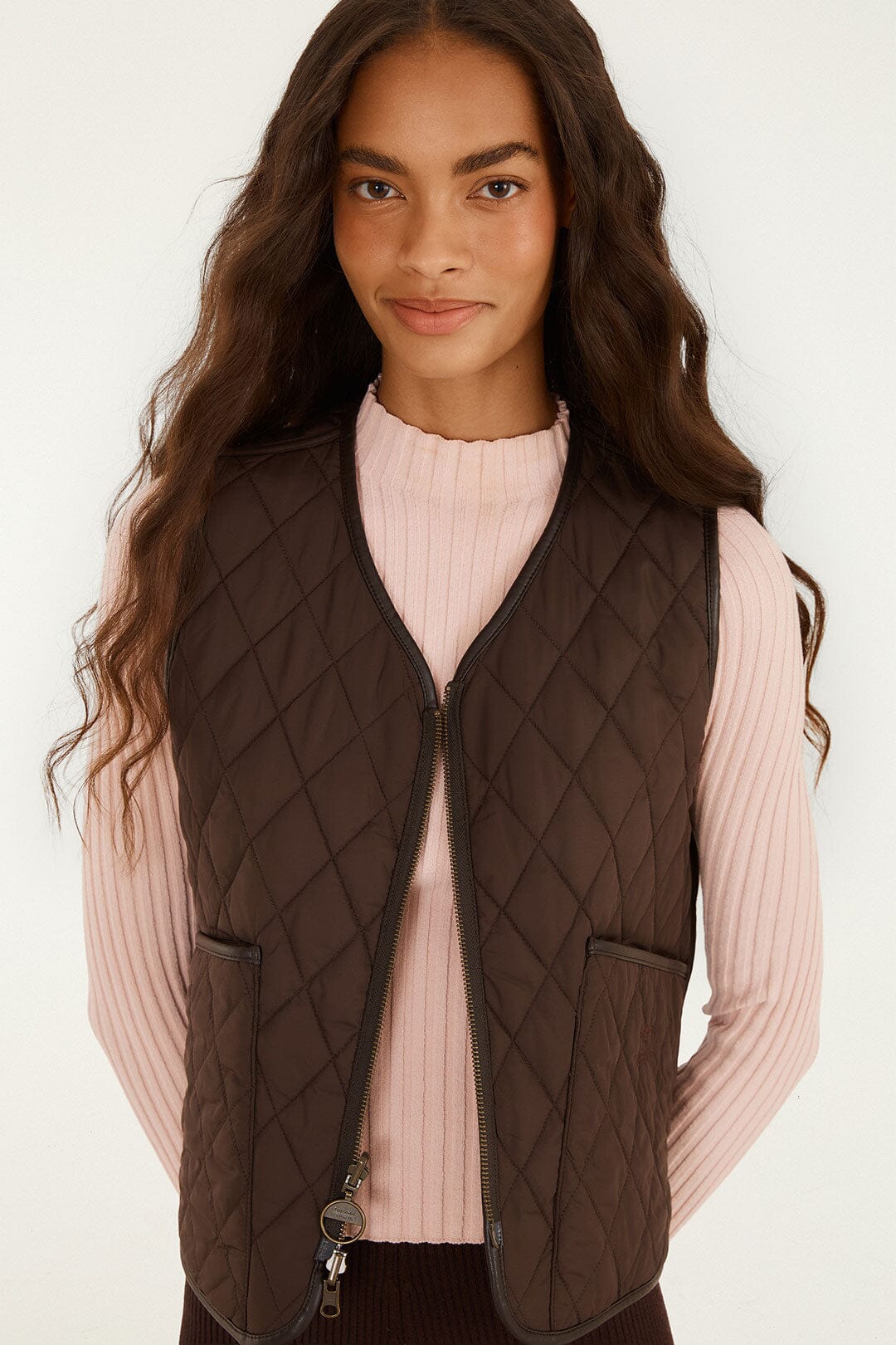 FARM Rio model wearing the Banana Groove Gilet Vest