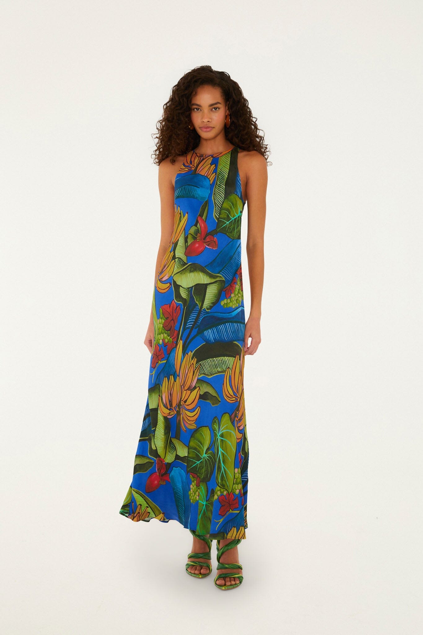 FARM Rio Blue Banana Grapes Sleeveless Maxi Dress - Banana Grapes Blue FARM Rio Blue Banana Grapes Sleeveless Maxi Dress - Banana Grapes Blue