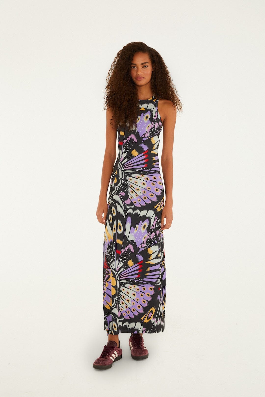 Farm Rio Colorfly Lilac adidas Dress, Colorfly Lilac / XXS