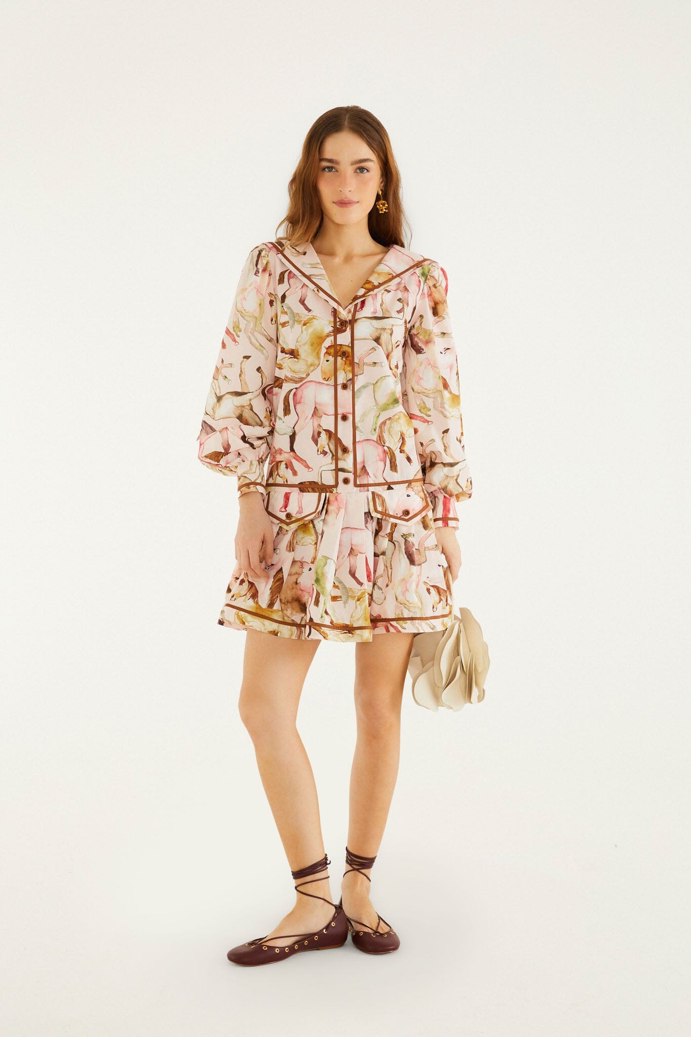 farm rio pink mini dress FARM Rio Ruffled Floral Mini Dress | Pink