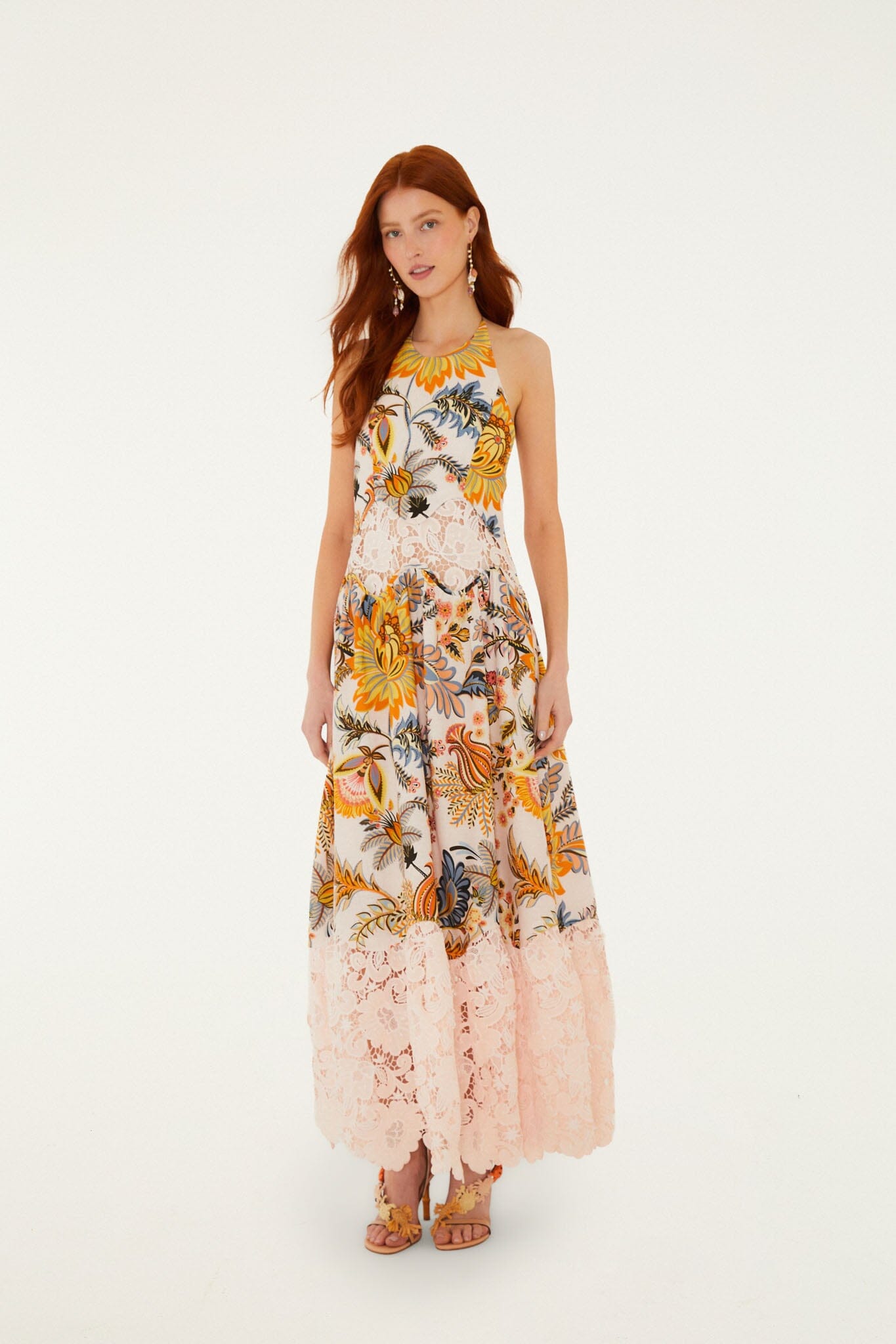 FARM Rio Women's Ligia Halter Dress - Multi - Size L - Ligia Floral FARM Rio Women's Ligia Halter Dress - Multi - Size L - Ligia Floral