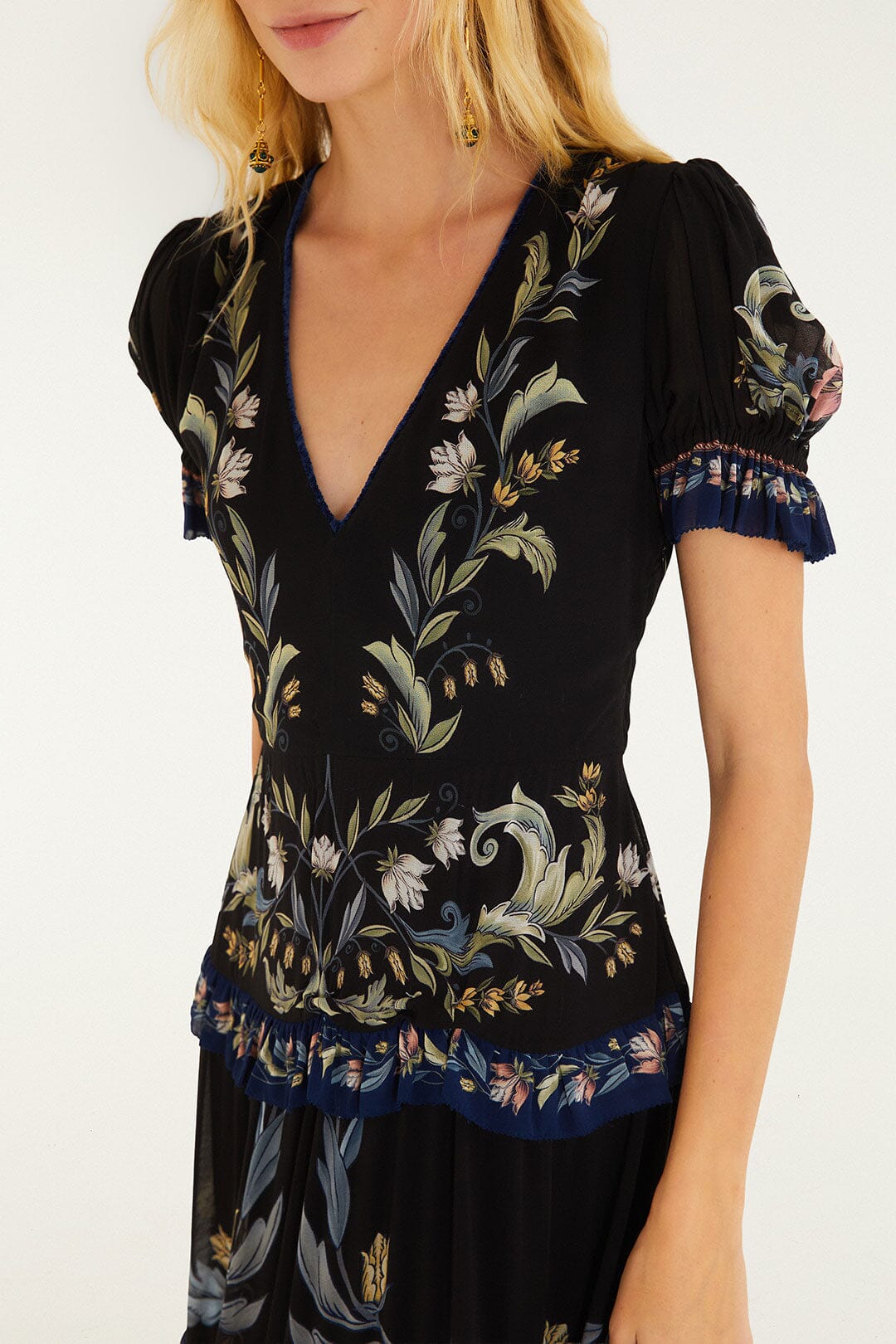 FARM Rio model wearing the Natalia Maxi Dress
