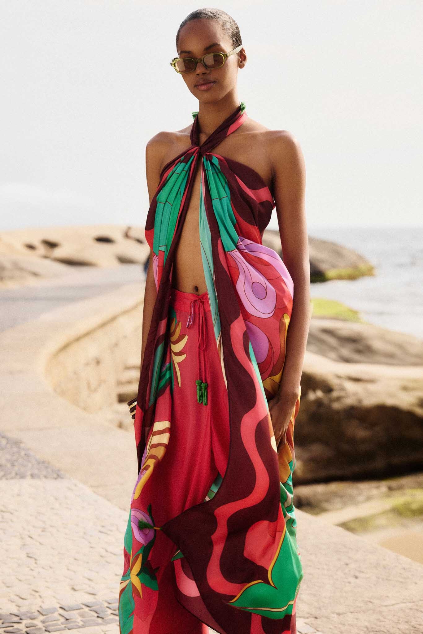 FARM Rio Sarong With Tassel Trim In The Four Corners