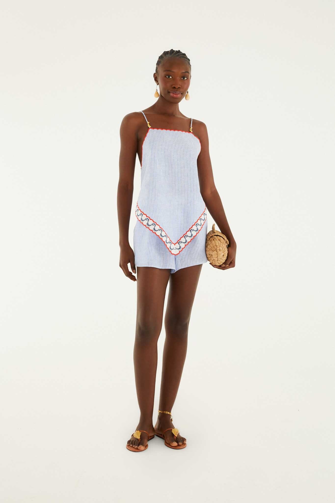 Shorts With Embroidery Detail | FARM Rio