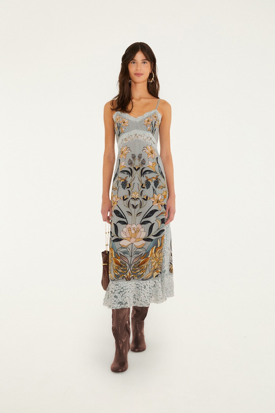 Stained Glass Beauty Slip Midi Dress