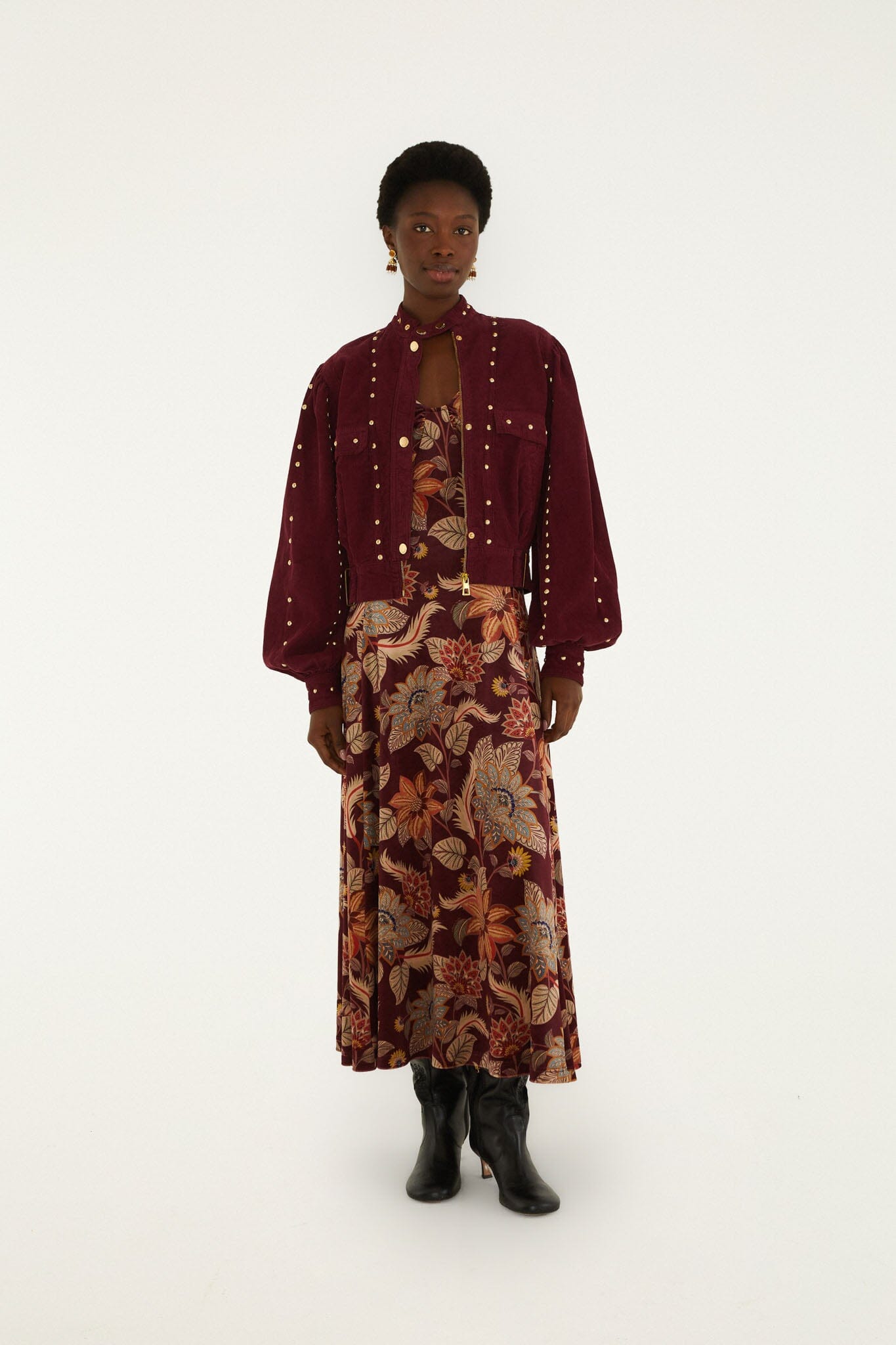 Studded Corduroy Velvet Jacket | FARM Rio