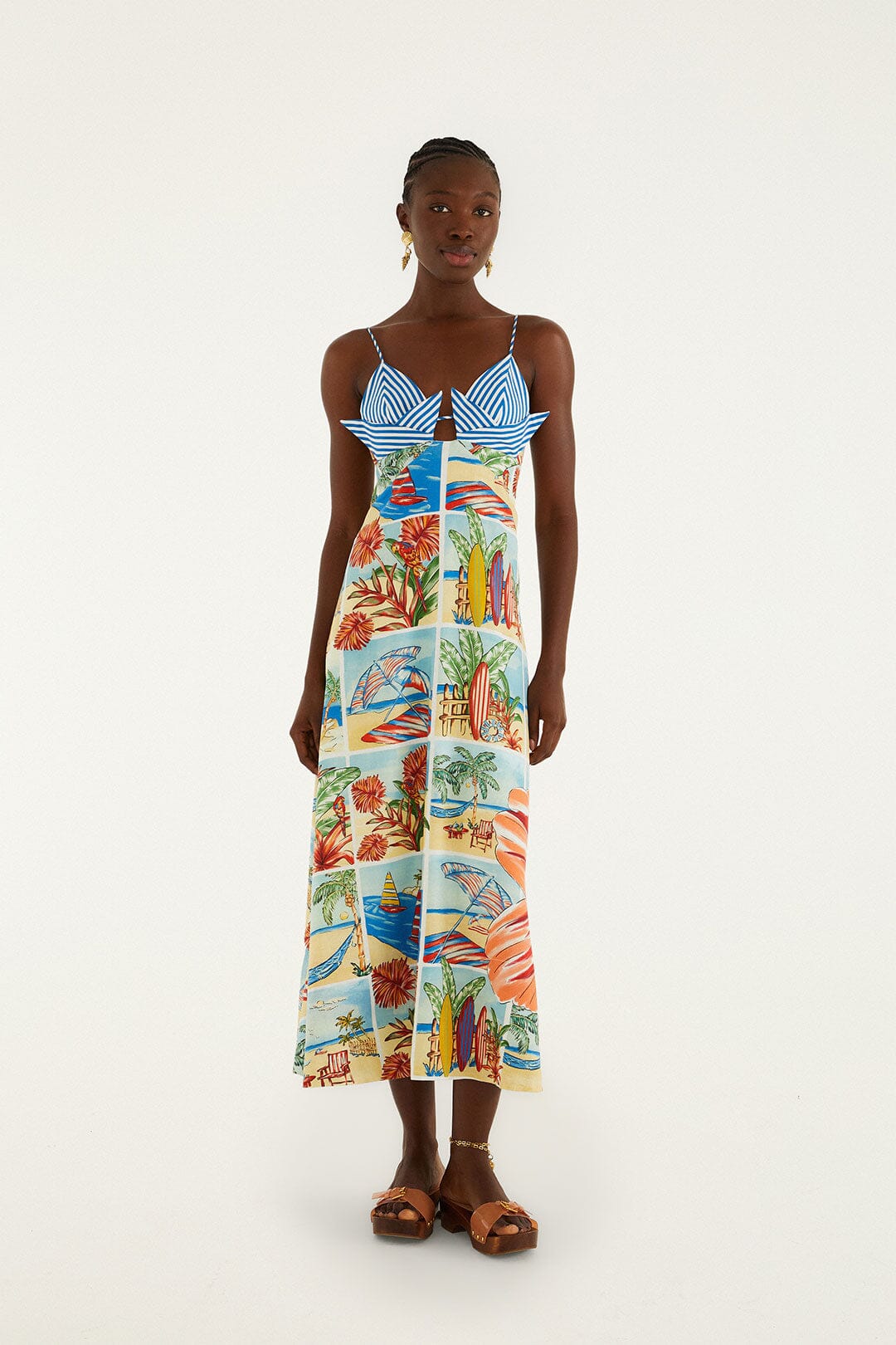 Summer Diary Multicolor Paper Boat Maxi Dress | FARM Rio