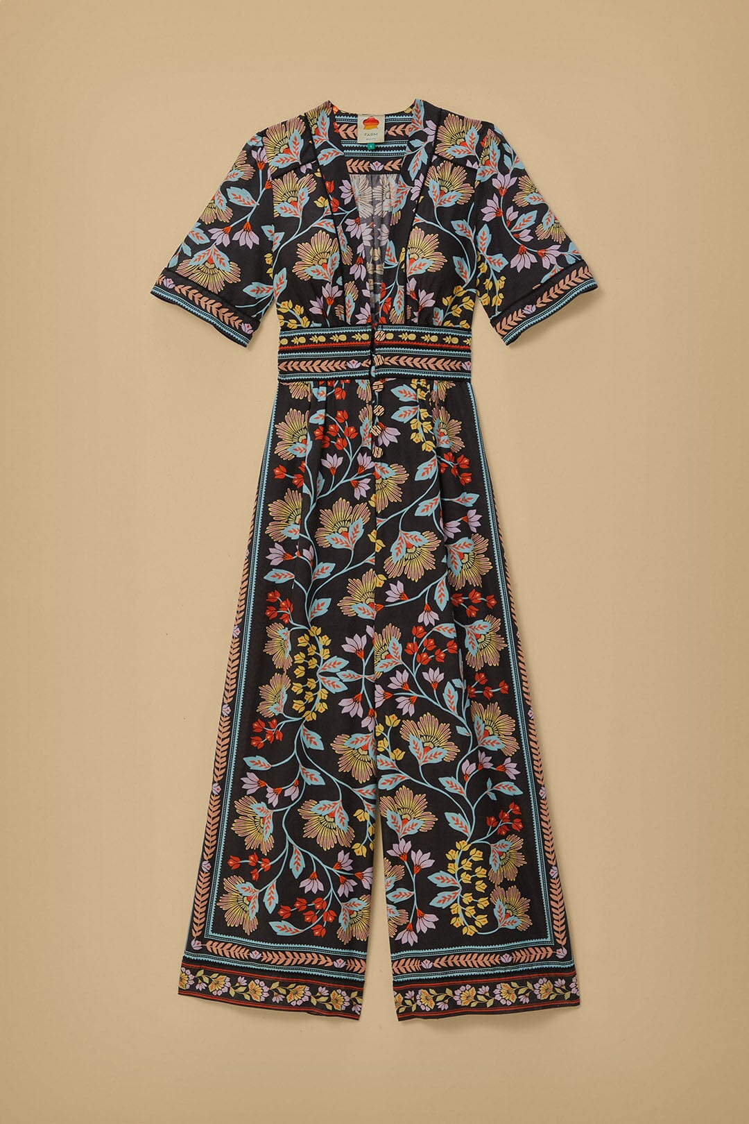 Flowery Black Jumpsuit