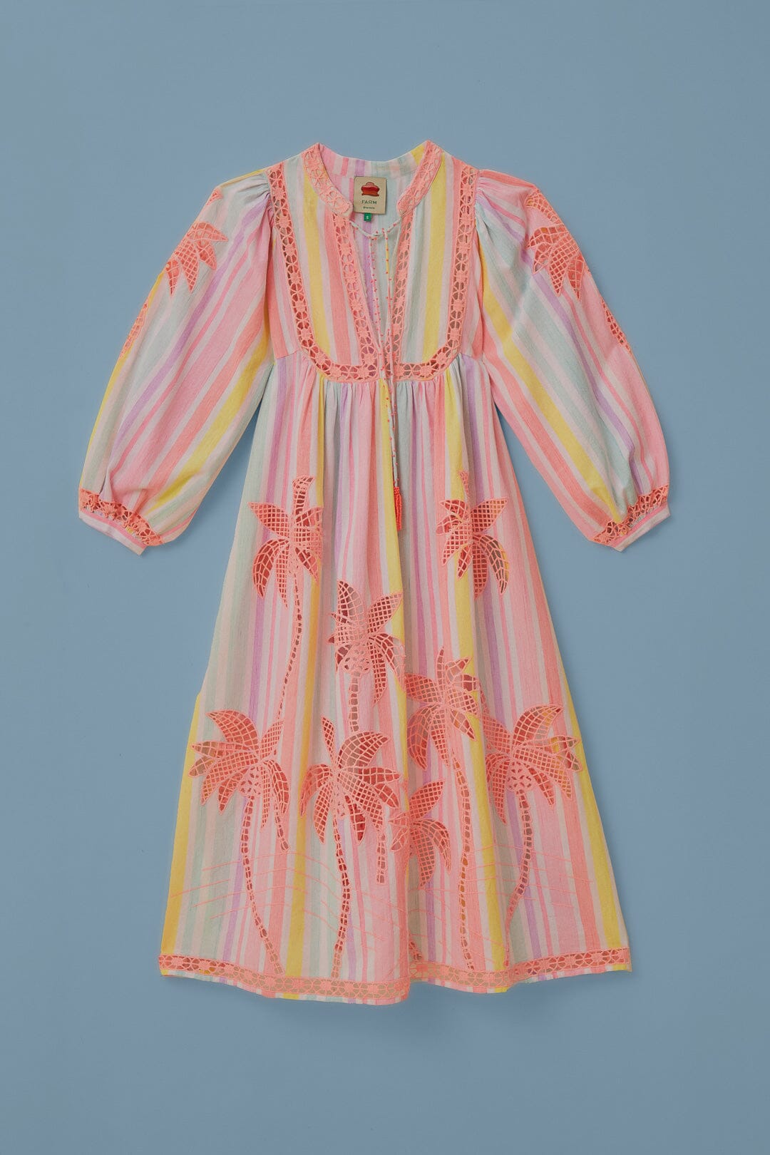Embroidered Coconut Richelieu Cover-Up