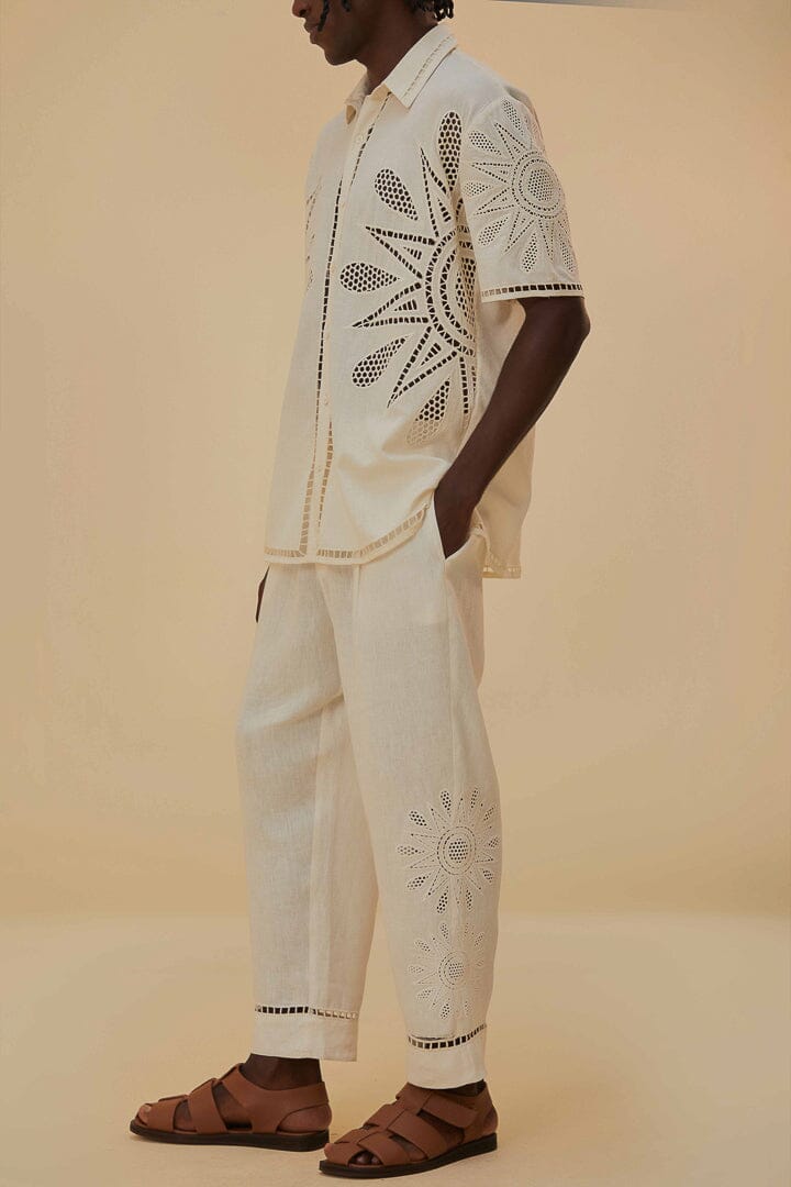 Off-White Maxi Sunset Richelieu Embroidered Pants