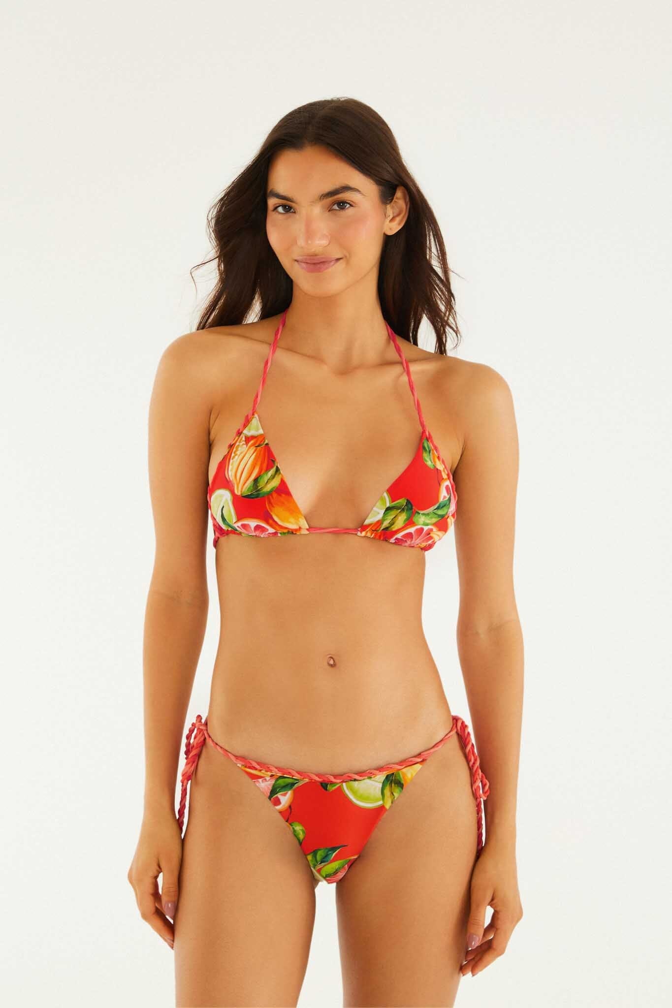 Triangle Bikini Top With Rope Detail