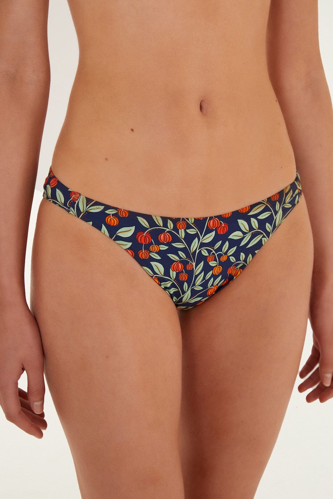 Dark Blue Fruit Beauty Basic Bikini Bottom