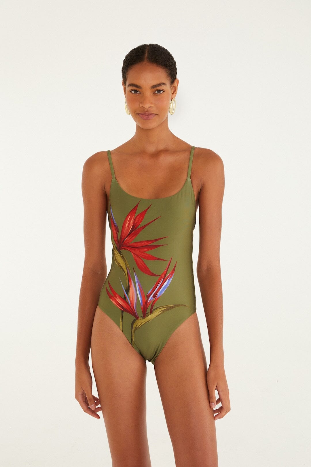 Dark Green Strelitzia One Piece