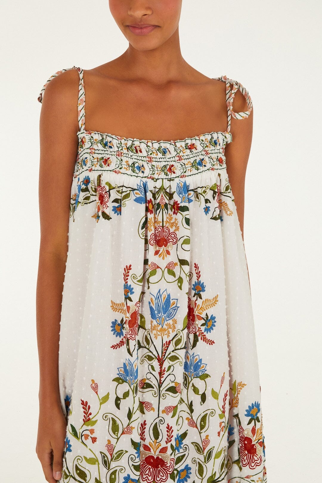 farm rio stitched garden floral maxi dress Meet the new @farmrio Sea Garden print from maxi to mini, these dreamy pieces combine flowy silhouettes with an ocean inspired playful pattern that will have you dreaming of a sunlit dinner by the