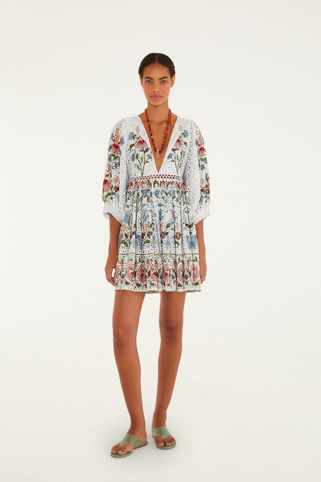 Off-White Stitched Garden Mini Dress