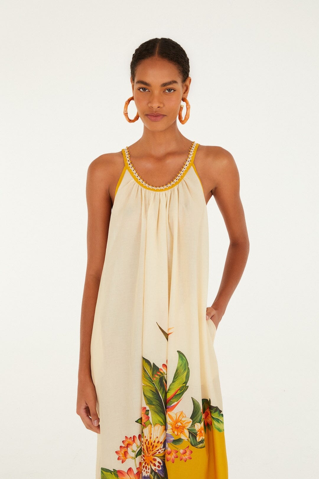 Light Blush Hilo Stripes Maxi Dress