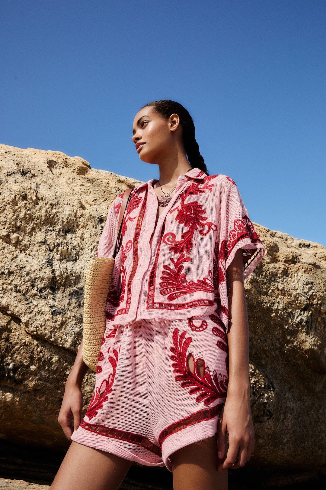 Light Pink Arabesc Shorts