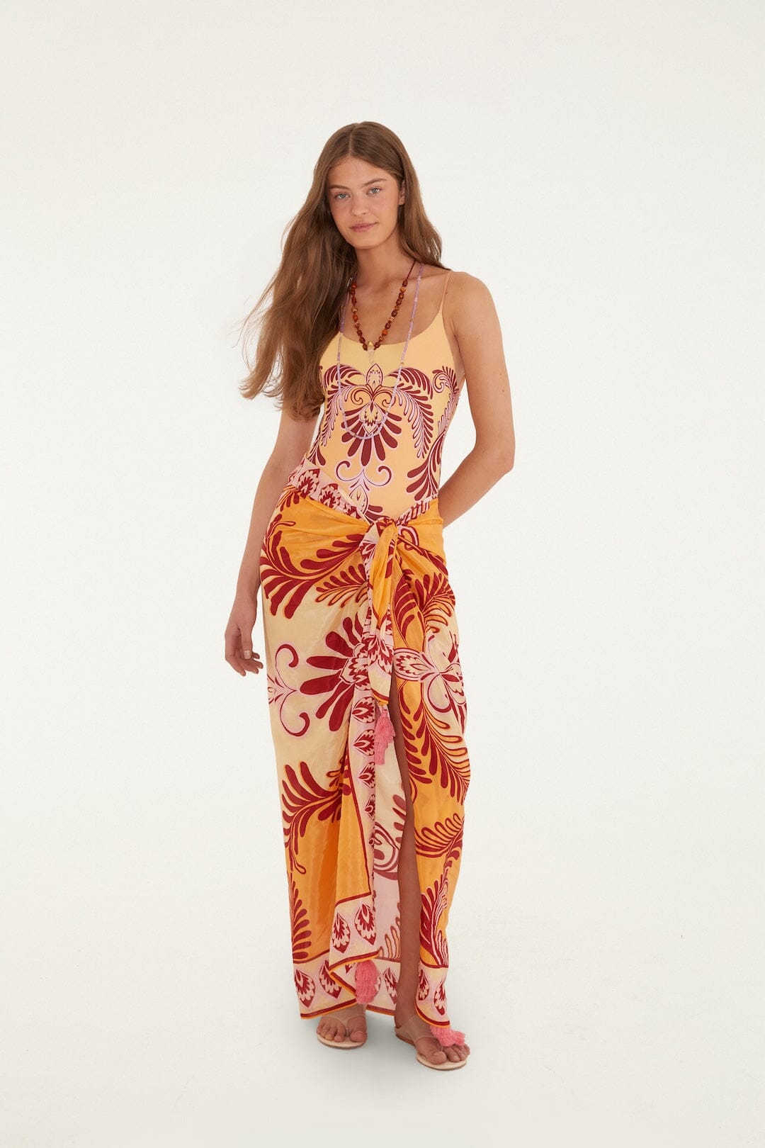 multicolored arabesc sarong