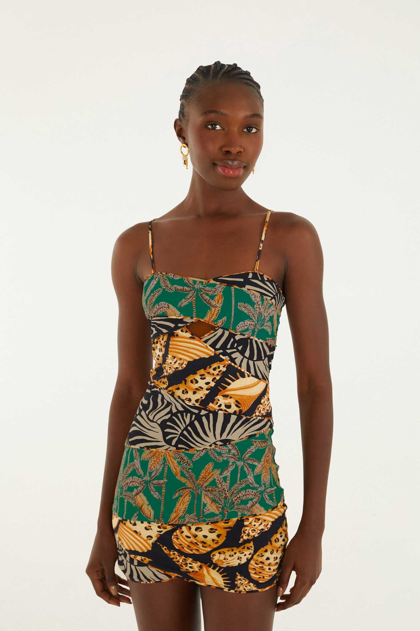 Patchwork Mini Dress