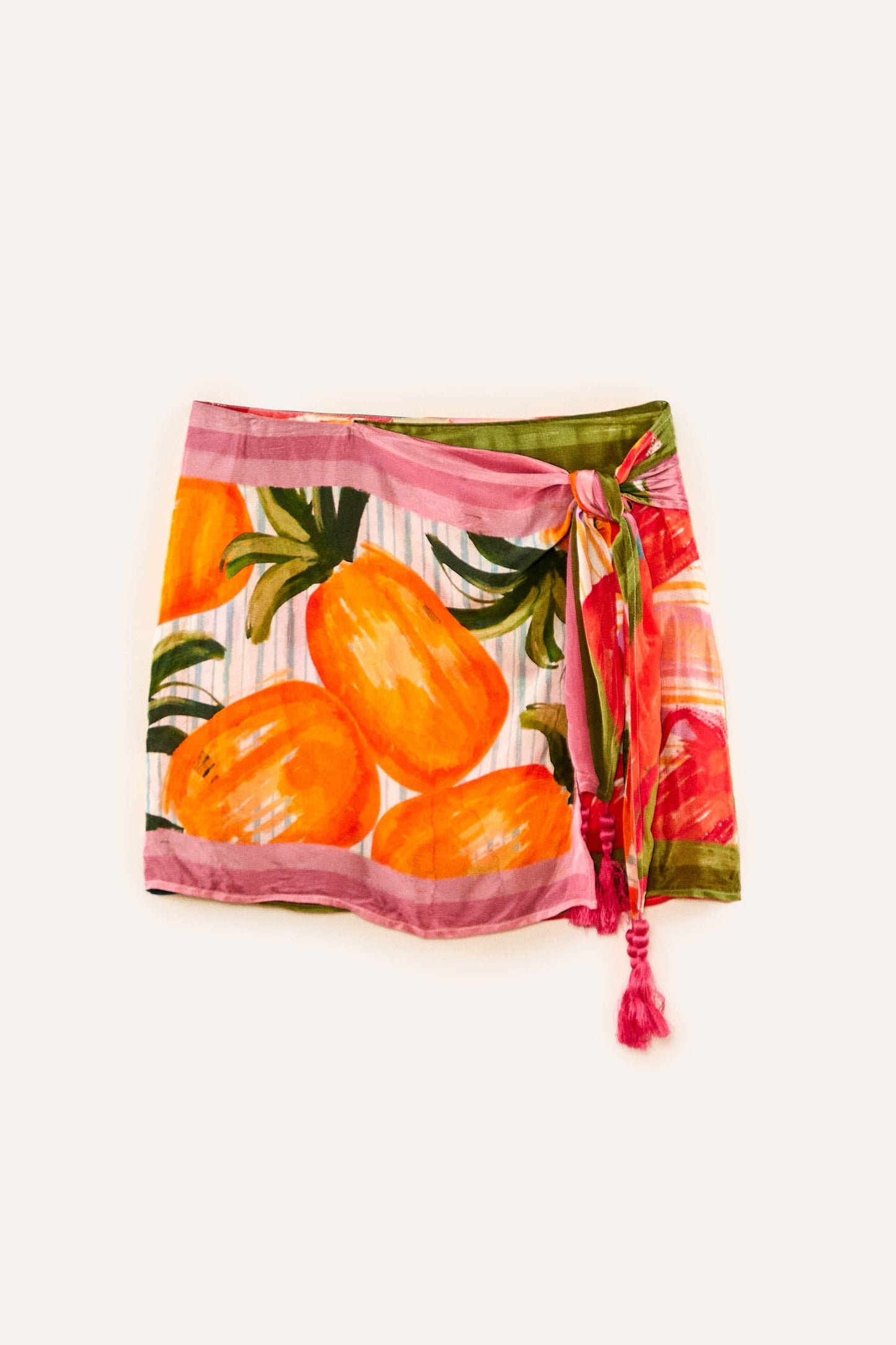 Fruits Scarves Wrap Mini Skirt