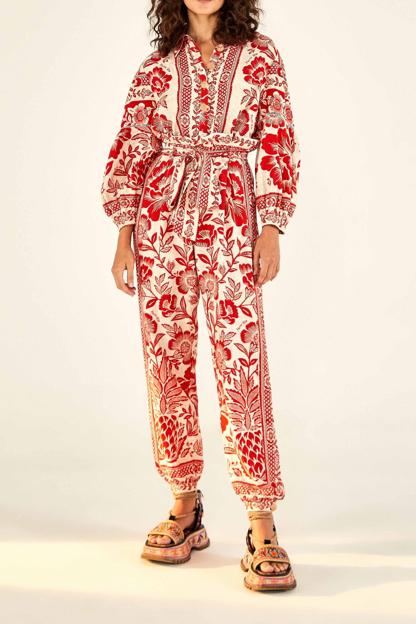 Red Pineapple Garden Jumpsuit