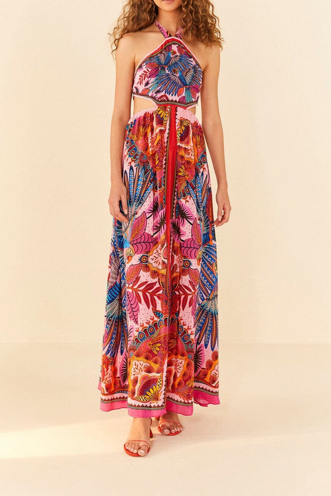 Macaw Scarf Maxi Dress