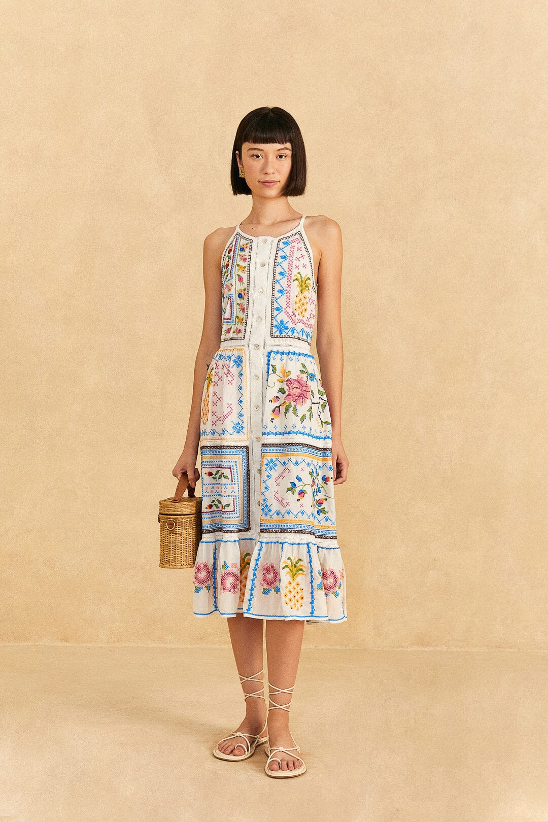 Grandma Gift Embroidered Midi Dress