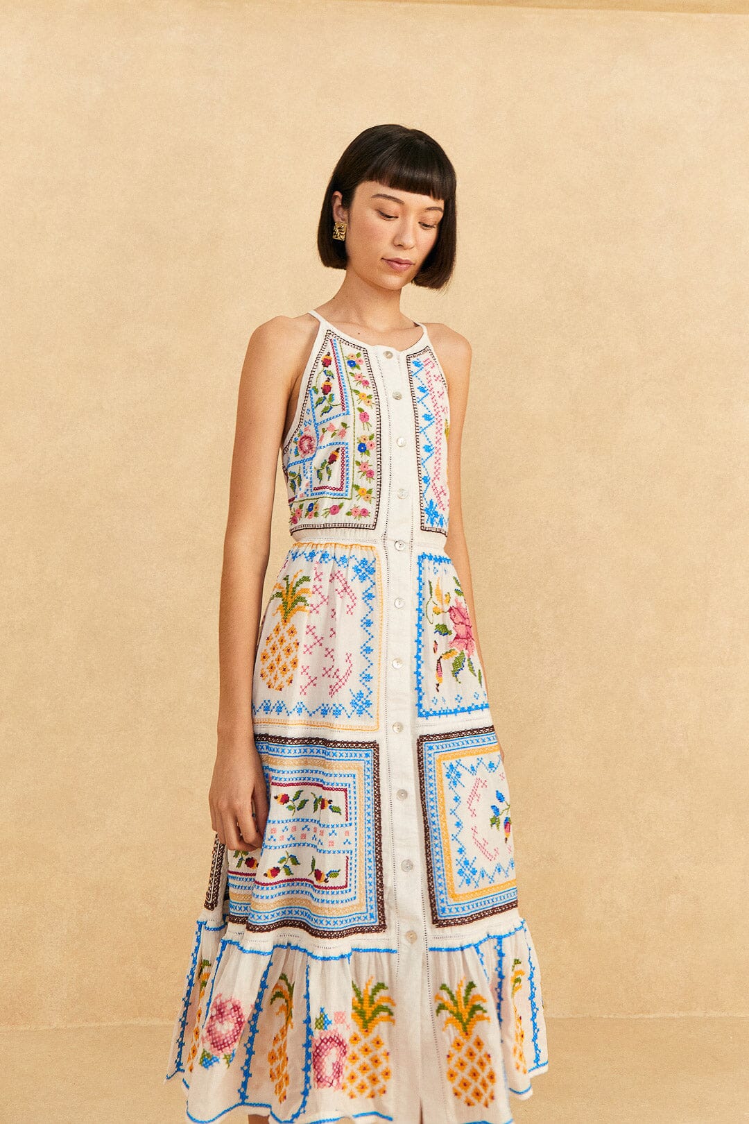 Grandma Gift Embroidered Midi Dress