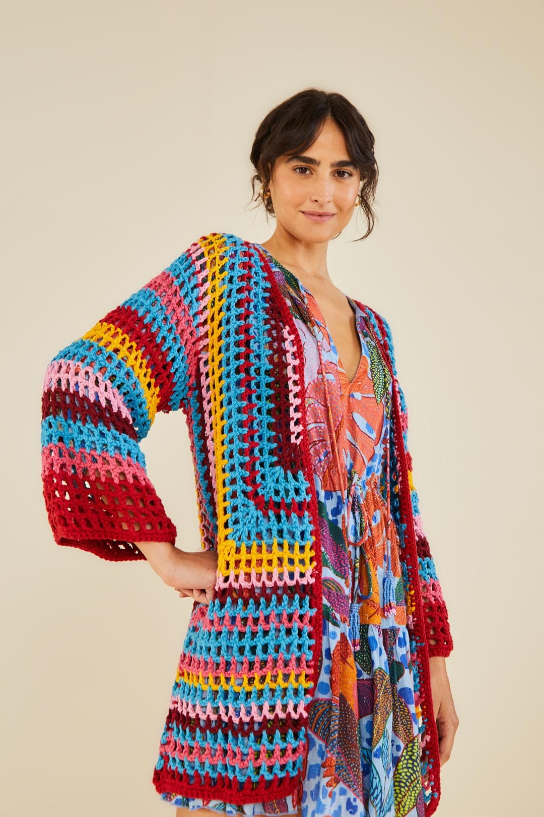 Multicolor Crochet Cardigan