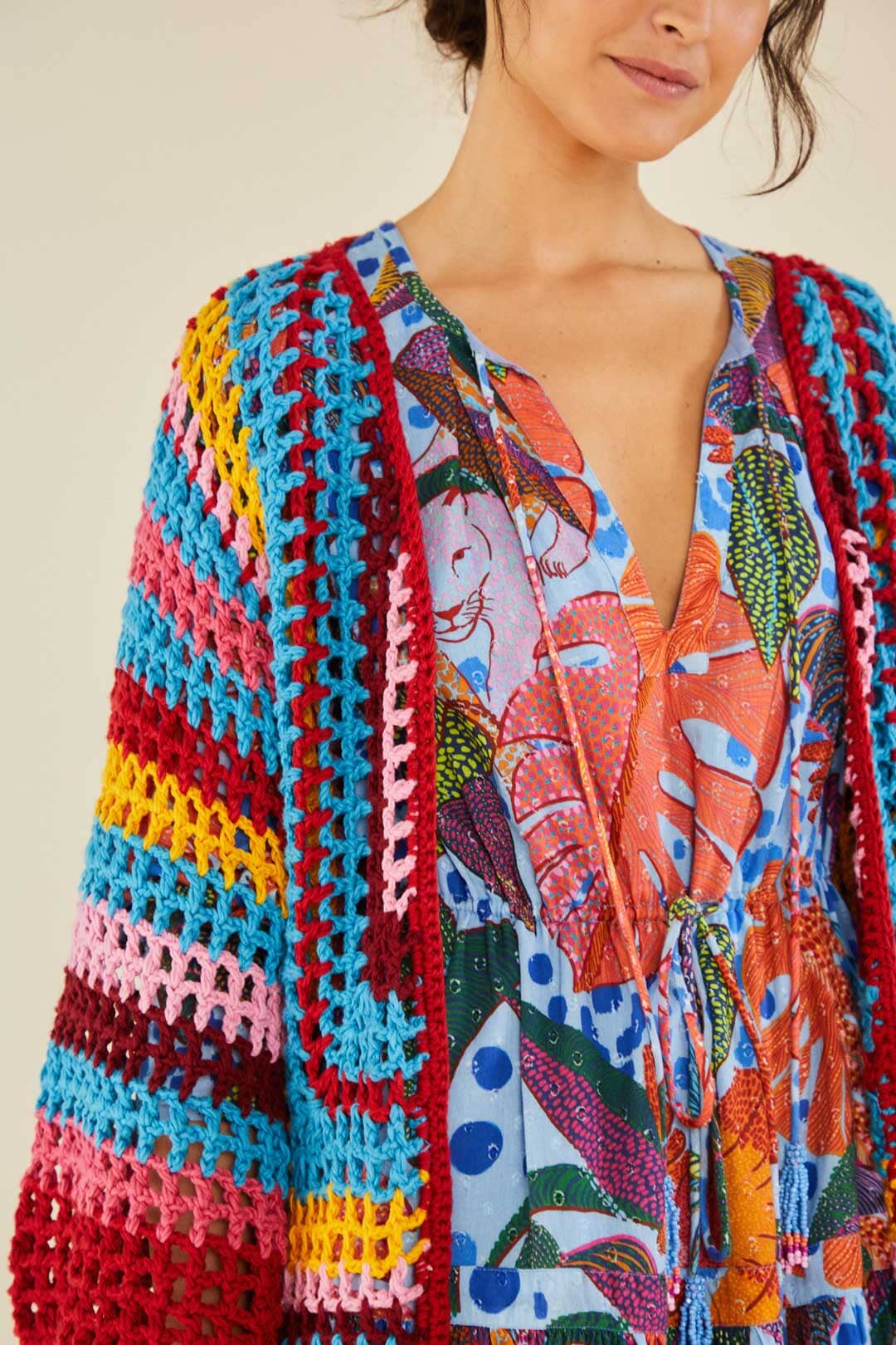 Multicolor Crochet Cardigan