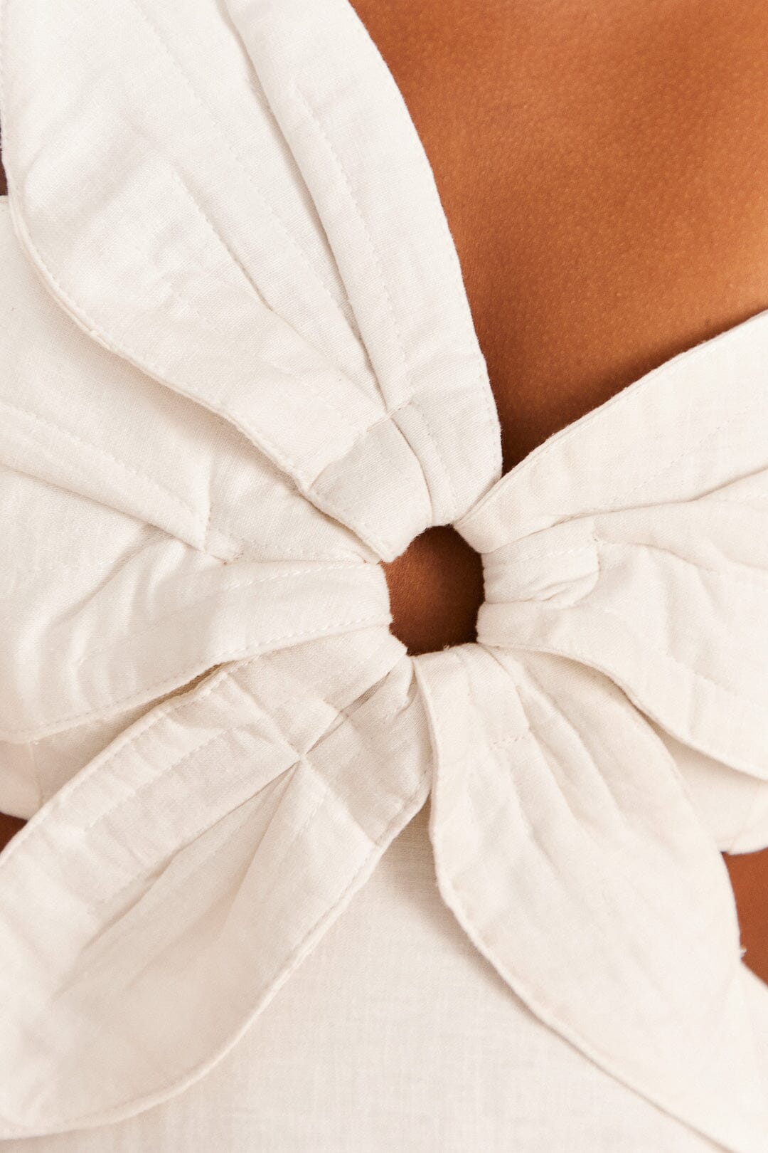 Off-White Flower Maxi Dress