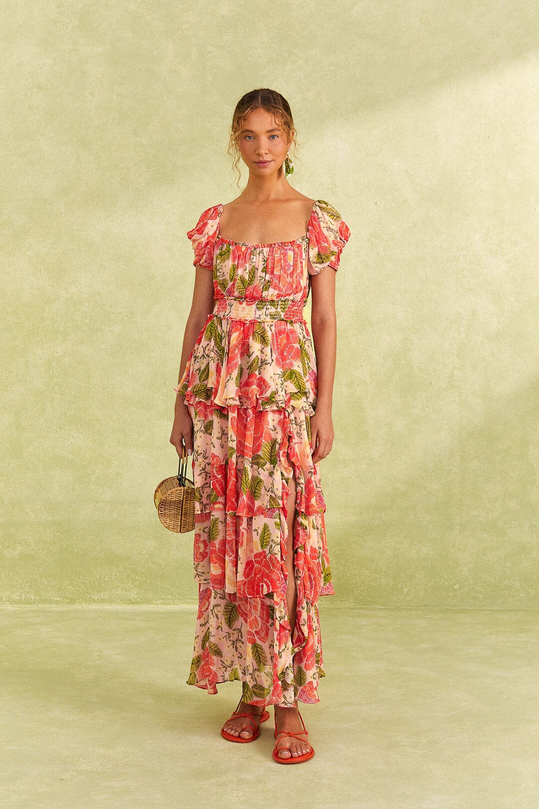 Pink Blooming Floral Maxi Dress