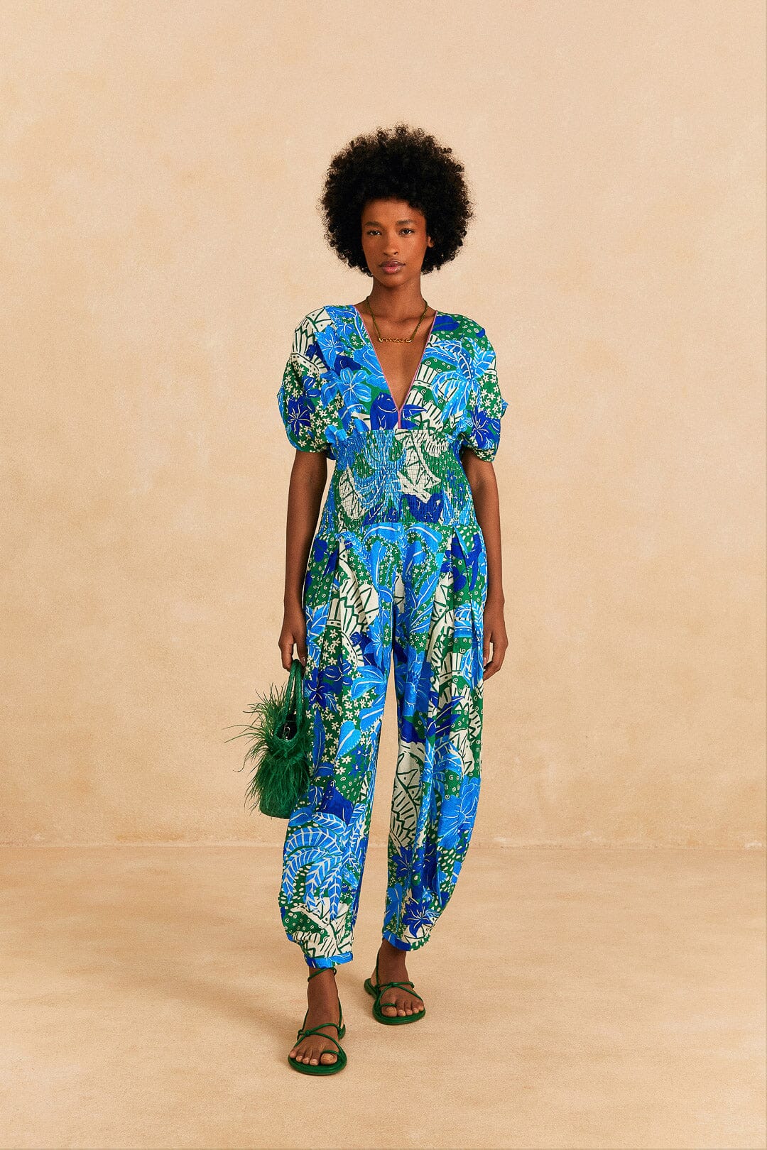 Green Jungle Panther Jumpsuit