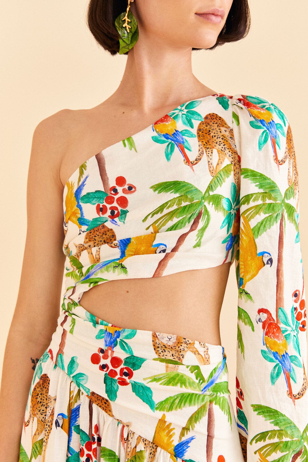 Tropical Paradise One Shoulder Midi Dress – FARM Rio