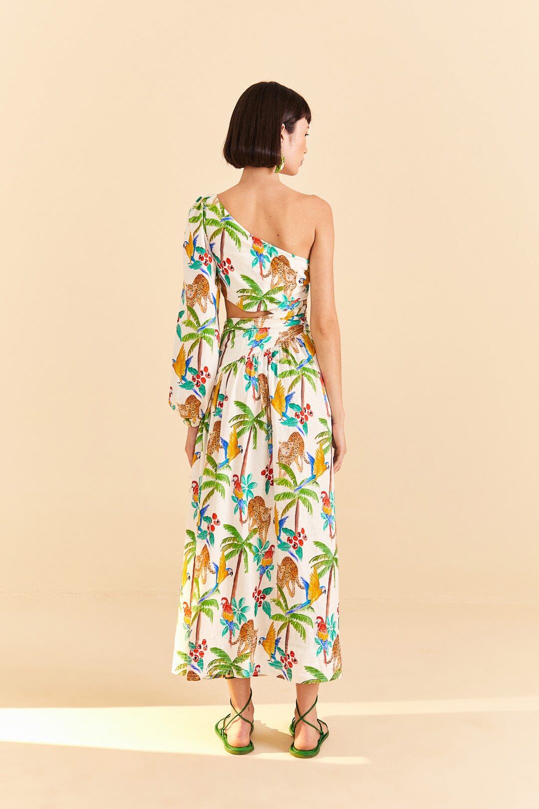 Tropical Paradise One Shoulder Midi Dress – FARM Rio